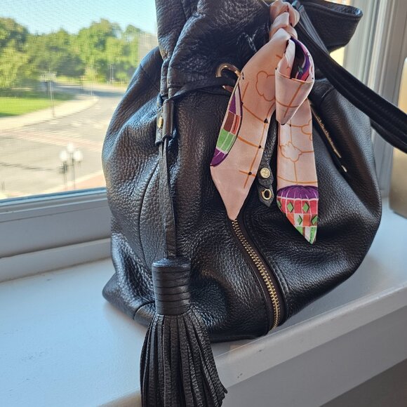 Cole Haan double tassel limited edition bronze metallic bucket bag EUC - Picture 7 of 14